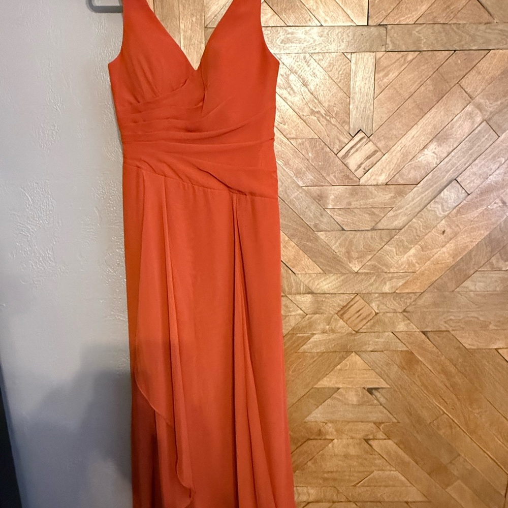Azazie Vibrant Orange Maxi Dress
